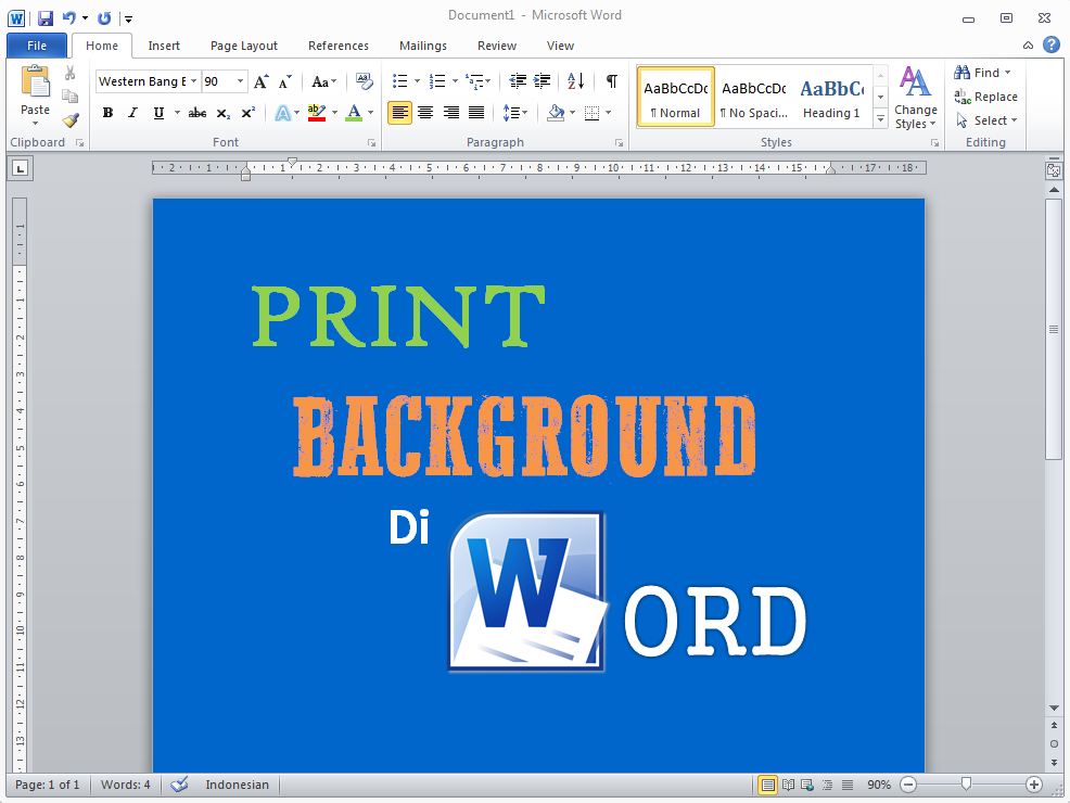 Tips Mencetak Warna Background pada Ms. Word