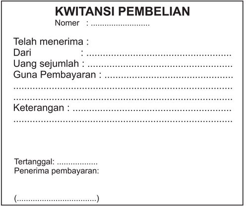 Contoh Kwitansi Pembelian Bisnis Carapedia